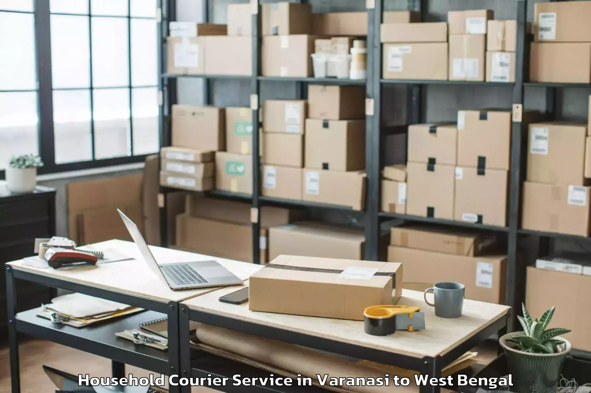 Top Varanasi to Bandel Household Courier Available